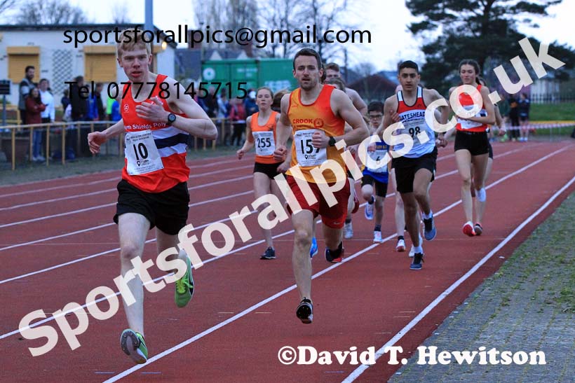 1500 metres, 2022 NEGP No. 1,  Monkton Stadium, April 20th, on a very cold night. Photo: David T. Hewitson/Sports for All Pics